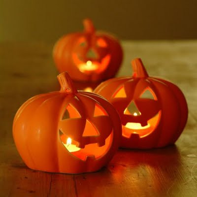 pumpkin tealight holders