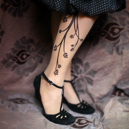 Butterflies and Branches: Tattoo Socks - Miss Geeky