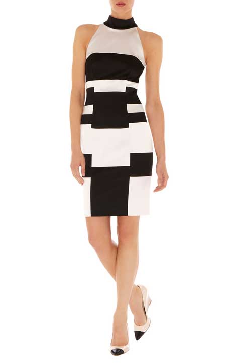 Dress of The Day: Yellow Black White Knit Dress - Miss Geeky